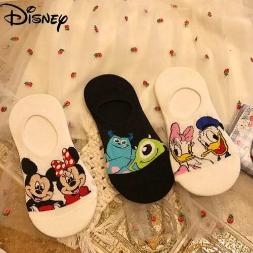 Disney Cartoon Mickey Mouse Japanese Cute Donald Duck Boat Socks Cotton Wild Invisible Shallow Breathable Cotton Socks