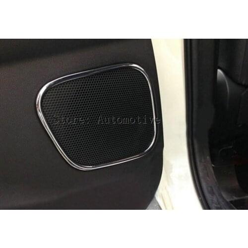 For Mitsubishi ASX Outlander Sport RVR 2011 2012 2013 2014 2015 2016 Chrome Door Stereo Speaker Collar Cover Trim Frame Garnish