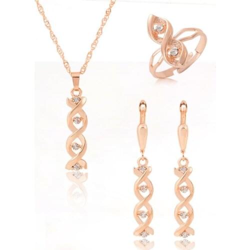 3pcs/sets High Quality Twisted Tassel Maxi Statement Jewelry Set For African Brides Gold Crystal Wedding Jewelry Sets