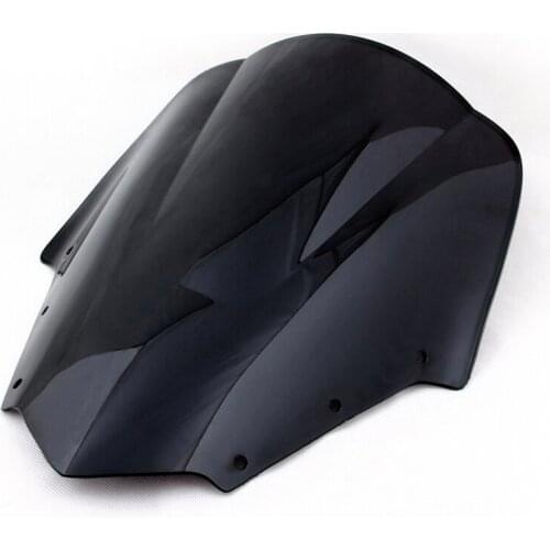Motorcycle Black Double Bubble Windscreen Windshield Screen ABS Shield Fit For Yamaha FZ1S FZ1 Fazer FZS1000S 2006-2011