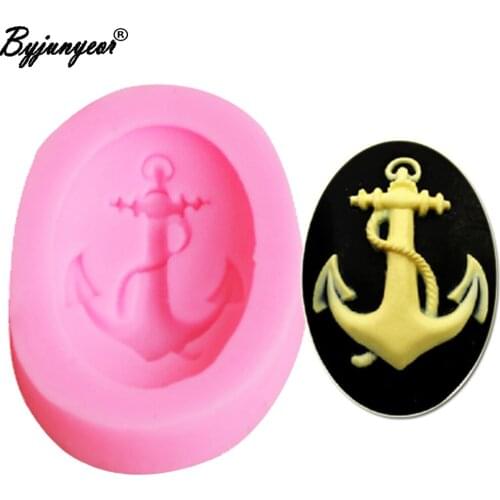 M2034 Pirate Ship Hook Anchor Epoxy UV Resin Silicone Mold Cake Decoration Cake Mould Chocolate Mold Kitchen Accessories
