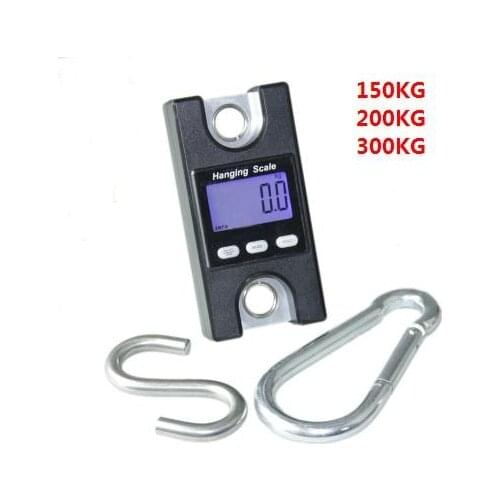 300kg 200kg 150kg Mini Industrial Crane Scale Portable LCD Digital Electronic Scale Heavy Duty Hanging Hook Weight Scale