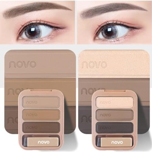 Multiple Use Eyebrow Powder Palette With Brush 3 Colors Easy to Apply Not Flying Powder Waterproof Lasting Cosmetic Makeup TSLM2