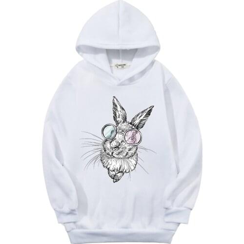 Fashion cartoon rabbit print casual sports jacket pullover girls boys warm spring and autumn childrens clothing