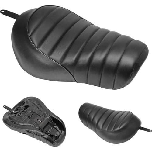 Motorcycle Black Leather Front Driver Seat Fits For Harley Sportster Iron XL 883 1200 2016-2021