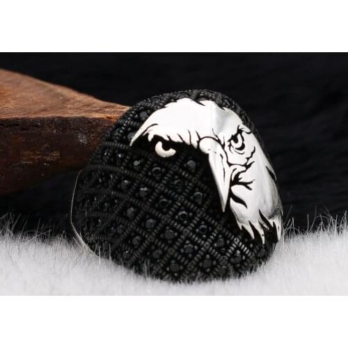 Silva 925 Sterling Silver Ring for Men Zircon Stone S925 silver fashion Jewelry Gift Mens Rings All sizes