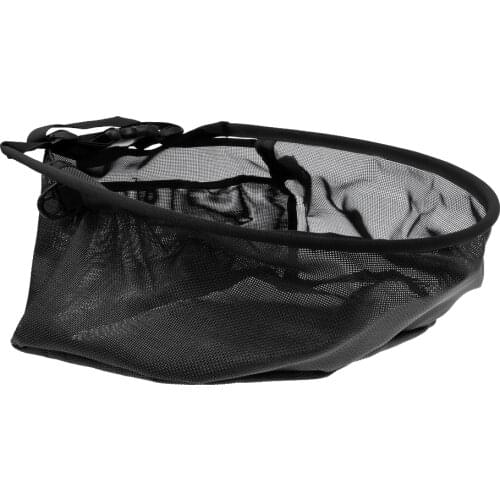 Nylon Fly Fishing Line Tray String Bag Nylon Mesh Stripping Basket with Two Pockets, Black