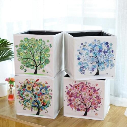 NEW Folding Storage Box DIY Diamond Cabinet Organizer Storage Basket For Home Office Cabinet Storage Box