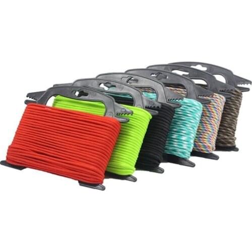 Paracord Ladder Winder Black Fishing Line Winder Cable Spools Rope Organizer shaft Tool Hold 100ft Parachute Cord