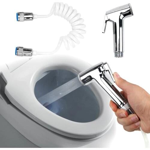 Shower Head Nozzle with Telephone Shower Hose Handheld Bidet Toilet Sprayer Bathroom Cleaning Tools Spray Gun