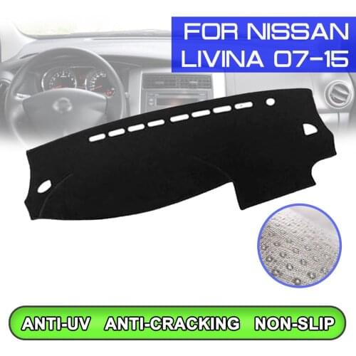 Car Dashboard Mat Anti-dirty Non-slip Dash Cover Mat UV Protection Shade for Nissan LIVINA 2007 2008 2009 2010 2011 2012-2015