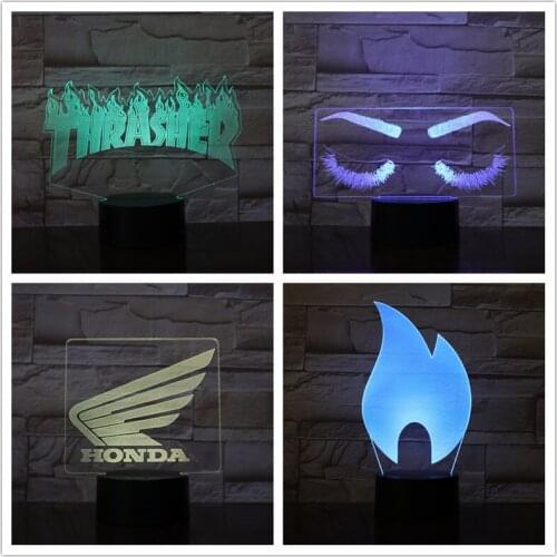 3D Fashion Desgin Head Night Light Transparent Galaxlux Night Light 7 Colors Changing Nightlight 3D Friends Kids Birthday Gift