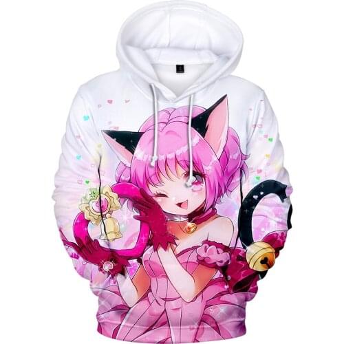 Tokyo Mew Mew3D Harajuku Hoodie Boy Girl Cute Pullover Tokyo Mew Mew3D Anime Print Sweatshirt Fashion Casual Autumn Clothing