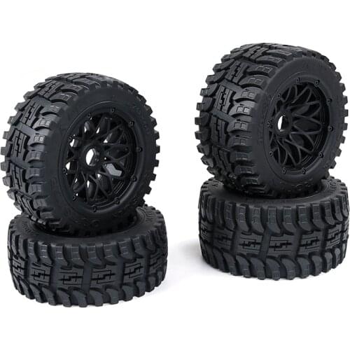 All Terrain Front Rear Wheel Tyre Set for 1/5 HPI ROVAN ROFUN KM GTB Mcd Redcat BAJA 5B Ss Truck Rc Car Parts