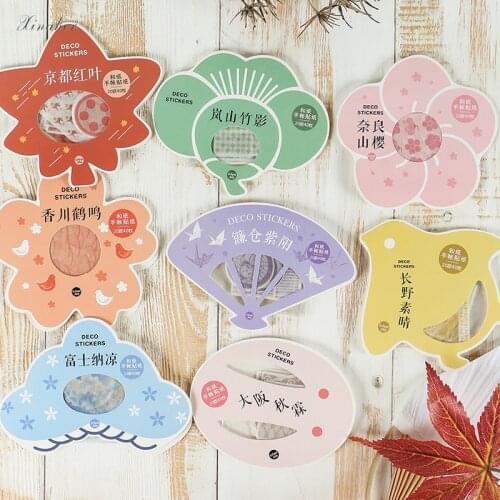 XINAHER 40pcs/bag Color Story Series maple leaf paper sticker package DIY diary decoration sticker album scrapbooking