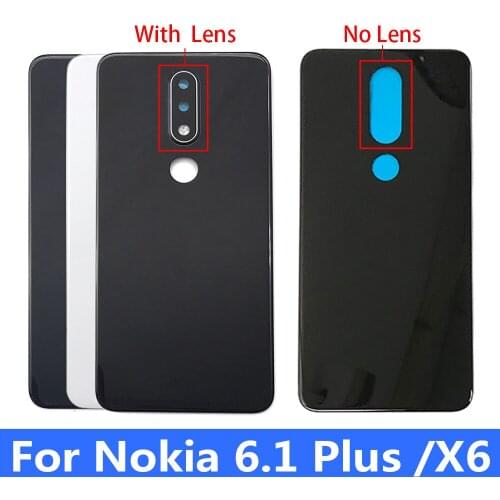 For Nokia X6 / 6.1 Plus TA-1099 /1103 Glass Rear Back Housing Battery Cover Replacement