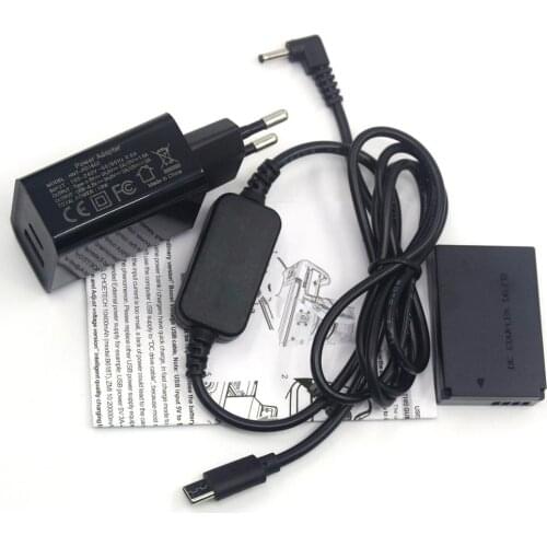 PD Charger+USB Type-C Charger Cable+DR-E12 DC Coupler LP-E12 dummy battery for Canon EOS M2 M10 M50 M100 M200 Camera