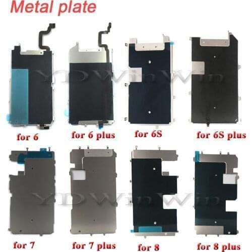 1pcs LCD Screen Back Metal Plate Shield with Home Button Expand Flex Cable Replacment Part for IPhone 7 8 6 6S Plus
