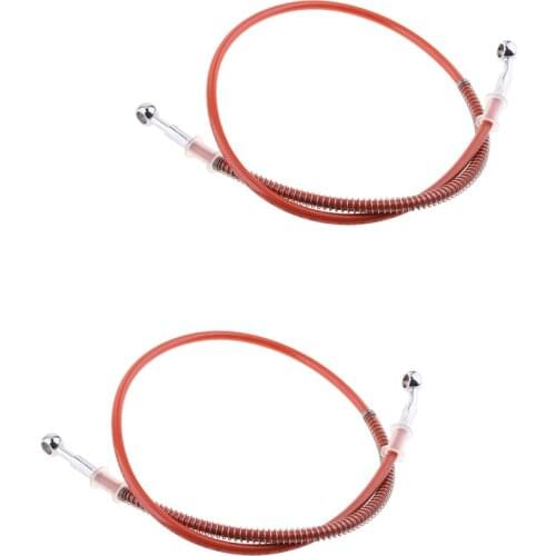 2pcs Motorcycle Flexible Brake Oil Hose Pipe Line Stainless Steel 1000mm
