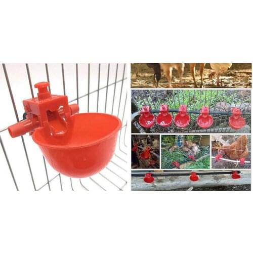 20Pack Automatic Quail Poultry Water Drinking Cups Chickens Hens Plastic Drinker