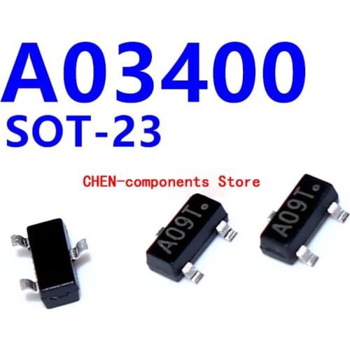 50pcs AO3400 Field effect tube MOS tube A09T SOT-23 A03400