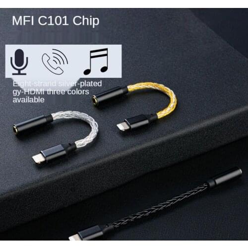 MFi Lightning to 3.5mm female Headphones Adapter for ios iPhone 12 11 Pro 8 7 Aux 3.5 mini Jack DAC hifi Earbuds cable