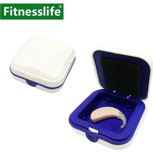 Hearing Aid Accessories Box Case Sound Amplifier Storage Drying Dryer Hard for Two Hearing Aids Carry Holder Waterproof Travling