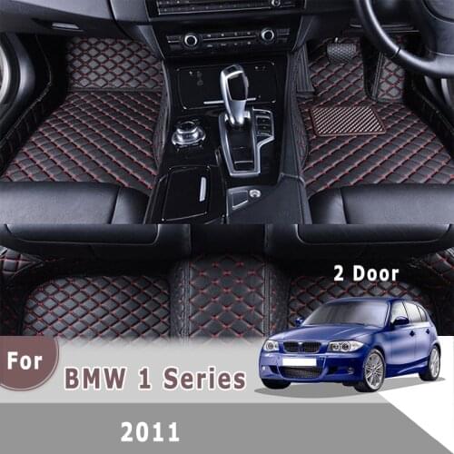 RHD Custom Car Floor Mats For BMW 1 Series 2 Door 2011 Leather Carpets Car Interior Accessories Styling Decoration Foot Pads Rug