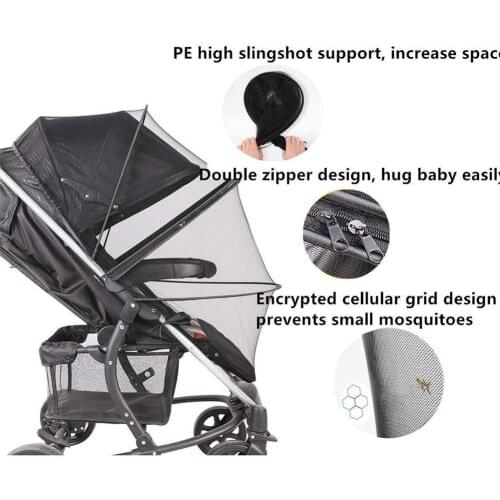 Baby Full Cover Encryption Universal Stroller Mosquito Trolley High Car Net Landscape Summer Baby Anti-mosquito Umbrella Ne W2R2