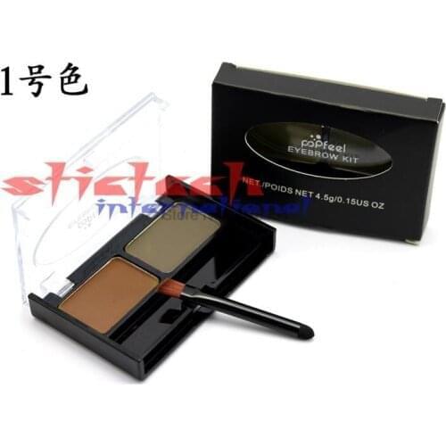 By dhl or ems 200sets Eye brow Powder Palette Waterproof and Proof With Eyebrow Brushes