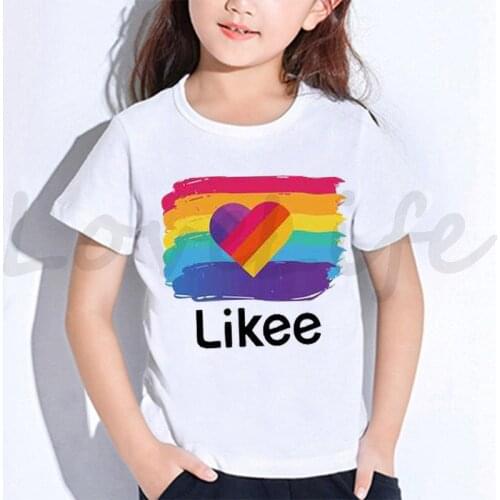 Likee T Shirt Oversize Women Kids LIKEE Tees Streetwear Short Sleeve T Shirts Graphic Tees Boys Girls Tshirt Men Russia Style