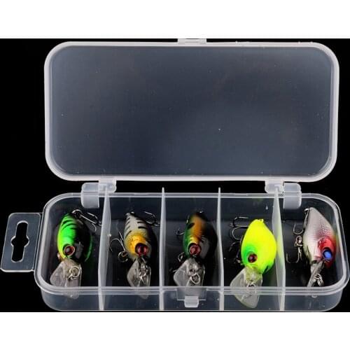 HENGJIA Crankbait fishing lure set 4.2g/5cm Wobbler 5pcs/box for Fishing Bait Crank Artificial wobblers swimbait fishing tackle