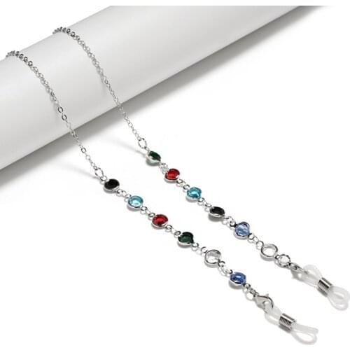 Crystal Glasses Strap Sunglasses Chain Necklace Spectacle Holder Accessories Fashion Metal Rope Mask Lanyard