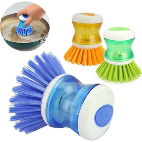 Kitchen Wash Pot Brush Home Washing Utensils Pot Dish Cleaner Brush with Washing Up Household Cleaning Products