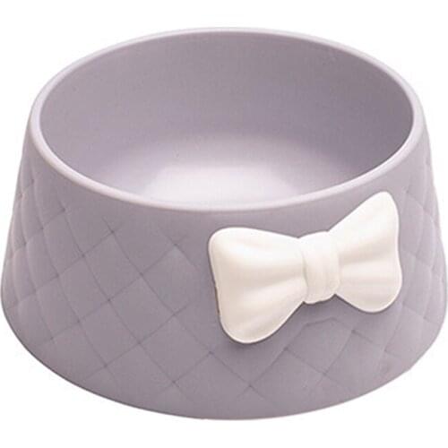 Legendog Pet Cat Feeding Food Bowls Lovely Bowknot Feeder Dish Bowel Bow Cat Bowl Anti Skid Travel Small Dog Food Water Bowl