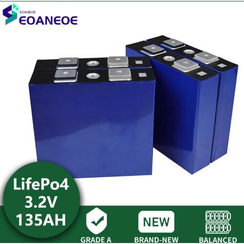 2021new 3.2V 135Ah lifepo4 battery cell 12V 12V ... 48V 135Ah for EV RV diy solar battery pack EU US duty free UPS or FedEx