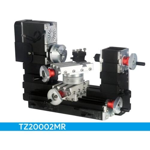 Mini Metal Rotary Lathe Diy Horizontal Electric Lathe Rotary Locomotive Bed Small Cnc Woodworking Turning Machine Tool
