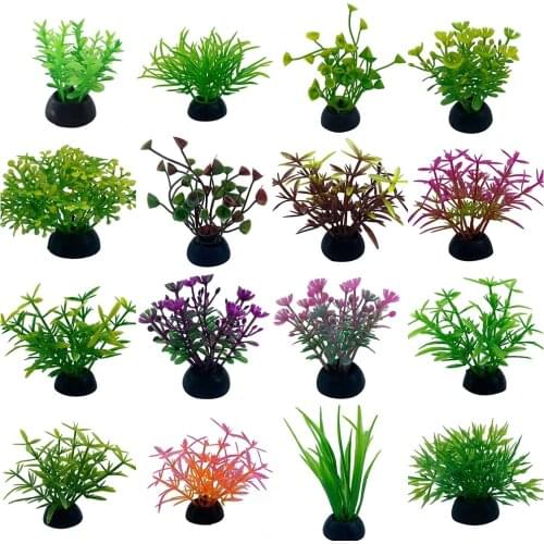 Mini Simulation Artificial Plants Aquarium Decor Water Weeds Ornament Plant Fish Tank Aquarium Grass Decoration Ornaments Plants