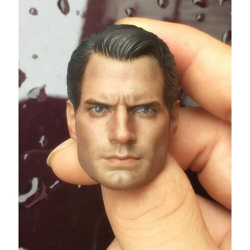 1/6 scale male soldier super Henry Cavill head sculpture model for 12 inch action figure body