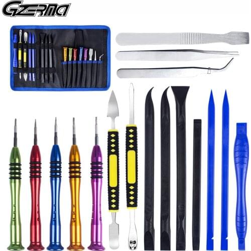 17 in 1 Pry Opening Repair Tools Sets With Portable Bag Screwdriver Kit For Apple iPad Pro Air Tablet PC Phone Repair Tools Kit