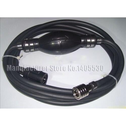 Free shipping Nozzle + hand pump + tubing set round grease nipple for Yamaha Suzuki outboard motors hose length 3 meter