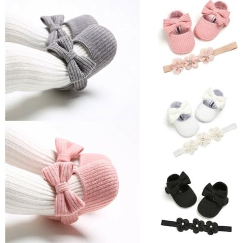 Newborn Baby Girl Soft Sole Crib Shoes Anti-slip Sneaker Prewalker 0-18M