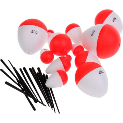 14x/Lot EPS Foam Fishing Float Bobbers Fishing Floats Fishing Tackle Tools