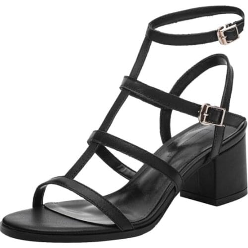 Big Size 9 10 11 12 high heels sandals women shoes woman summer ladies Roman sandals with thick heels