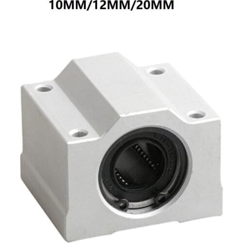 SCS10/12/20UU Optical axis box linear slider Bearing seat for Optical axis diameter 10mm 12mm 20mm for CNC Engraving machine