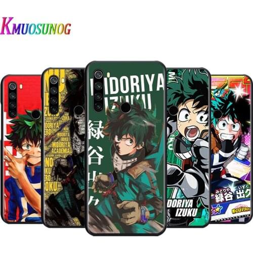 My Hero Academia Black Silicone Soft Cover For Xiaomi Redmi Note 10 10S 9 9S Pro Max 9T 8T 8 7 6 5 Pro 5A Phone Case