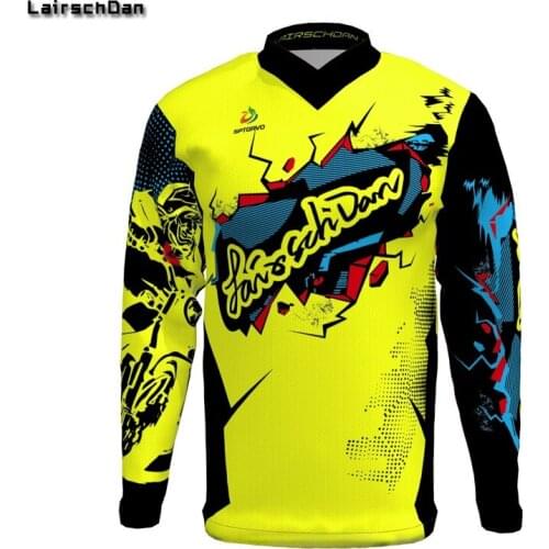 SPTGRVO Lairschdan yellow Winter Thermal Fleece larga motocross enduro jersey dh motorcycle cycling tshirt offroad moto clothing