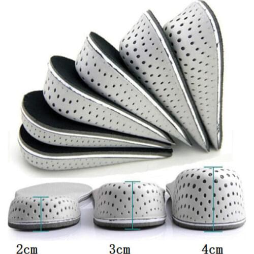 1 Pair Shoe Insoles Breathable Memory Foam Heighten Heel Insert Sports Shoes Pad Cushion Unisex 2-4.5cm Height Increase Insoles