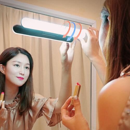 3W LED Portable Makeup Mirror Vanity Light 5V Eye Protection Rechargeable Hanging Magnetic Lamp Mirror Selfie Night Light