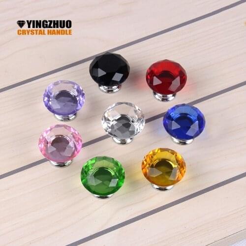 10PCS 30mm Kitchen Cabinet Drawer Handle Modern Decorative Furniture Accessories Wholesale Crystal Knobs Hot sale